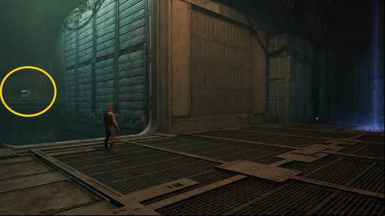 A yellow circle marks the spot of the next Star Wars Jedi Survivor weapon colors and customization options