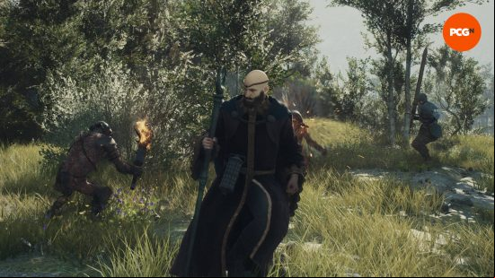 The Arisen and his pawns are killing some goblins in the Dragon's Dogma 2 Monster Culling quest.